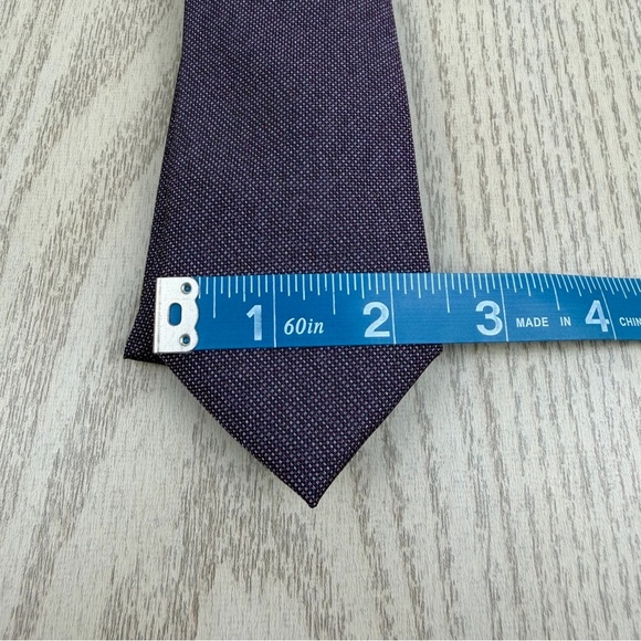 726 Bar III Men's Tie Cobble Solid 656 Mauve $55 Silk Poly Blend Skinny Slim - Picture 2 of 5